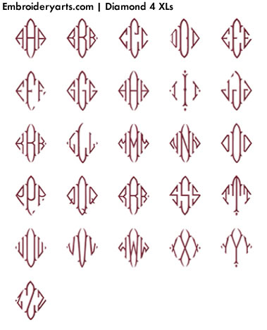 Diamond XL Monogram Set 4