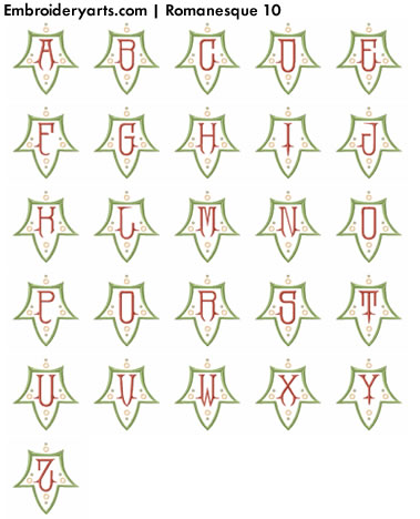 Romanesque Monogram Set 10
