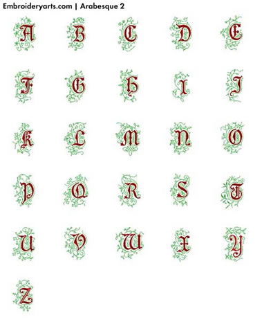 Arabesque Monogram Set 2