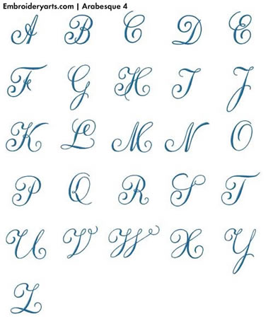 Arabesque Monogram Set 4