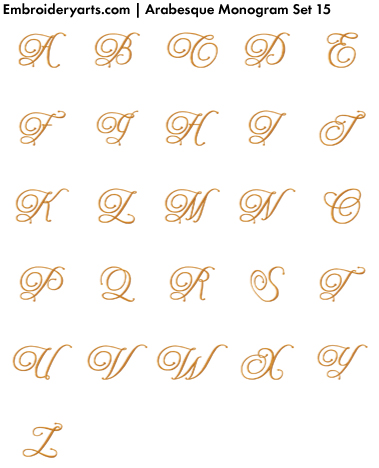 Arabesque Monogram Set 15