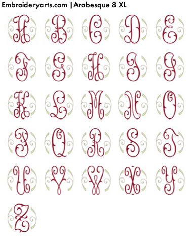 Arabesque XL Monogram Set 8