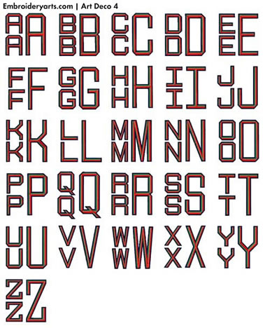Art Deco Monogram Set 4