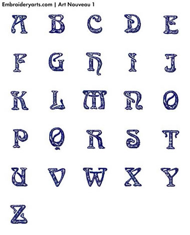 Art Nouveau Monogram Set 1