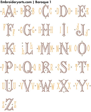 Baroque Monogram Set 1