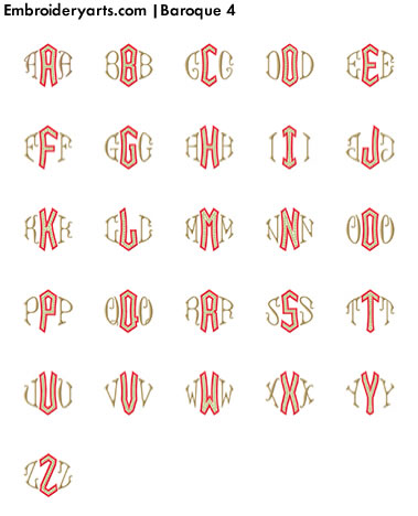 Baroque Monogram Set 4