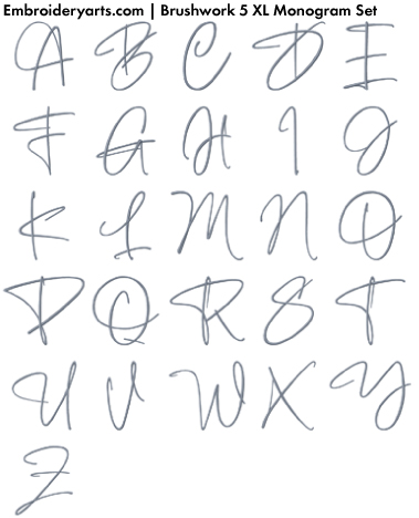 Brushwork XL Monogram Set 5