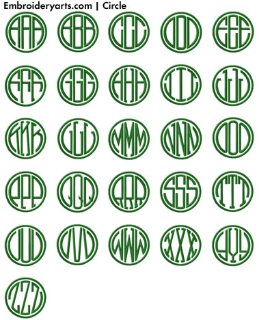 Circle Monogram Set 1