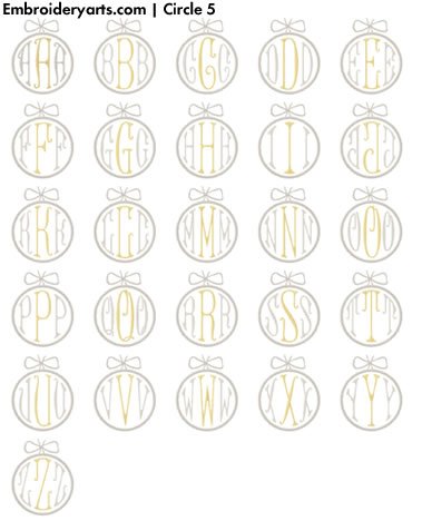 Circle Monogram Set 5