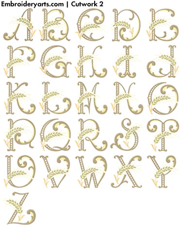 Cutwork Monogram Set 2
