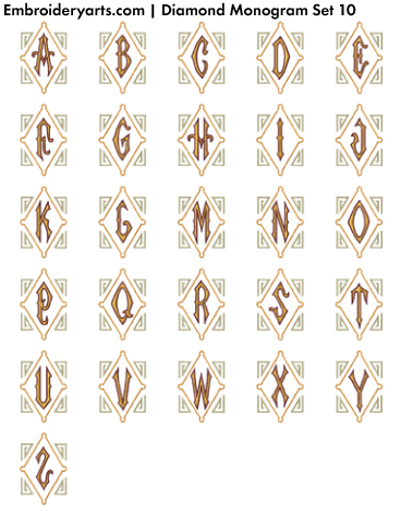 Diamond Monogram Set 10