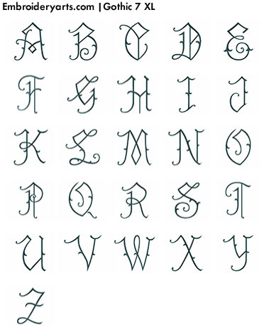 Gothic XL Monogram Set 7