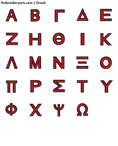 Greek Monogram Set 