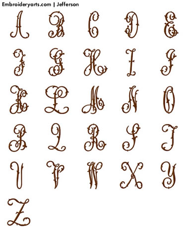 Jefferson Monogram Set 