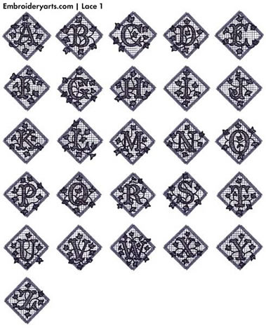 Lace Monogram Set 1