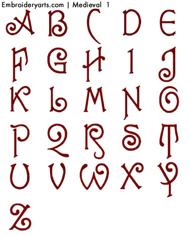 Medieval Monogram Set 1