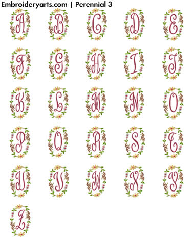 Perennial Monogram Set 3