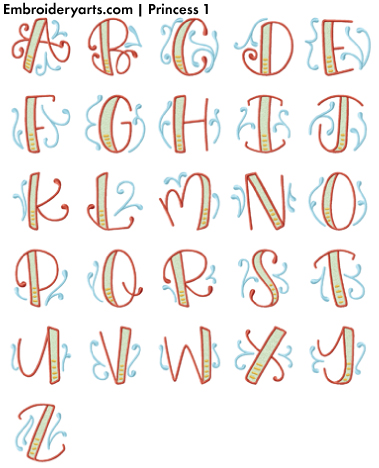 Princess Monogram Set 1