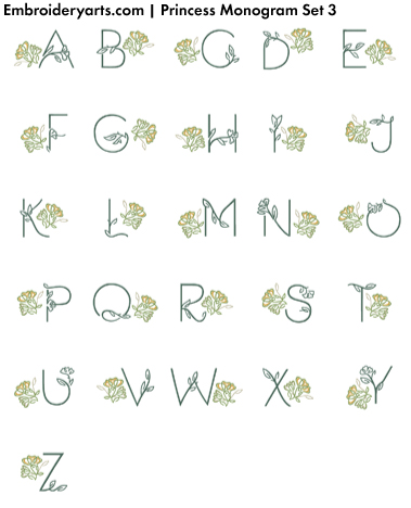 Princess Monogram Set 3