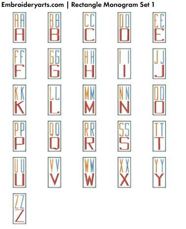Rectangle Monogram Set 1