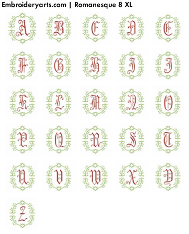Romanesque XL Monogram Set 8