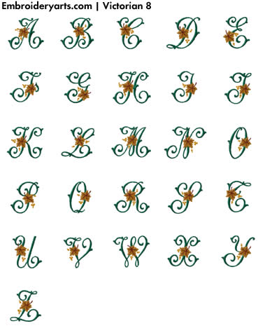 Victorian Monogram Set 8