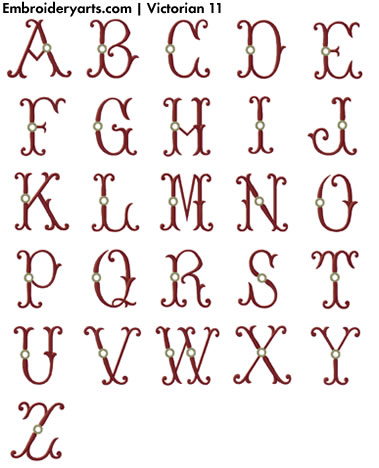 Victorian Monogram Set 11