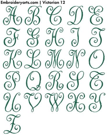 Victorian Monogram Set 12