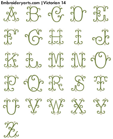 Victorian Monogram Set 14