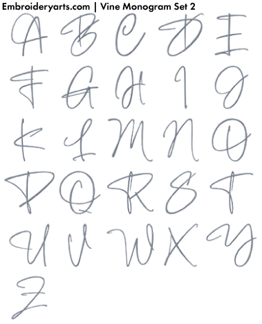 Vine Monogram Set 2